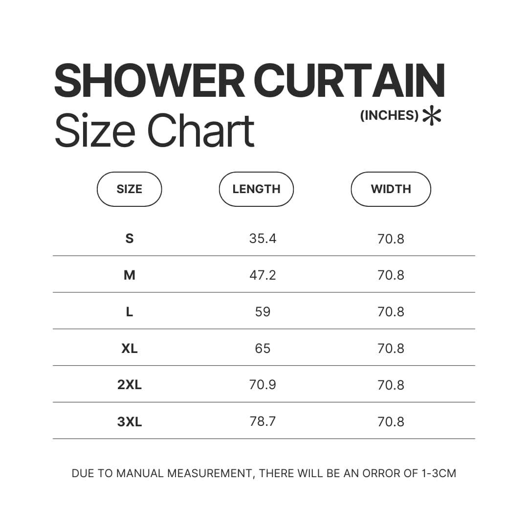 Shower Curtain Size Chart - Clash Royale Merchandise